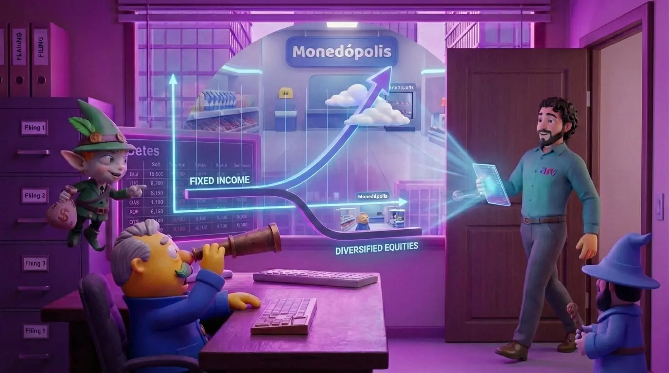 Valente Segura proyecta la comparativa entre renta fija y renta variable